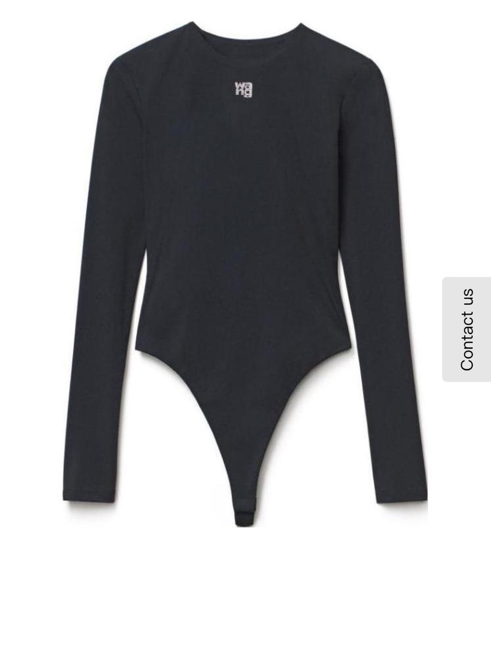 Alexander Wang Crystal Logo Embellished Bodysuit